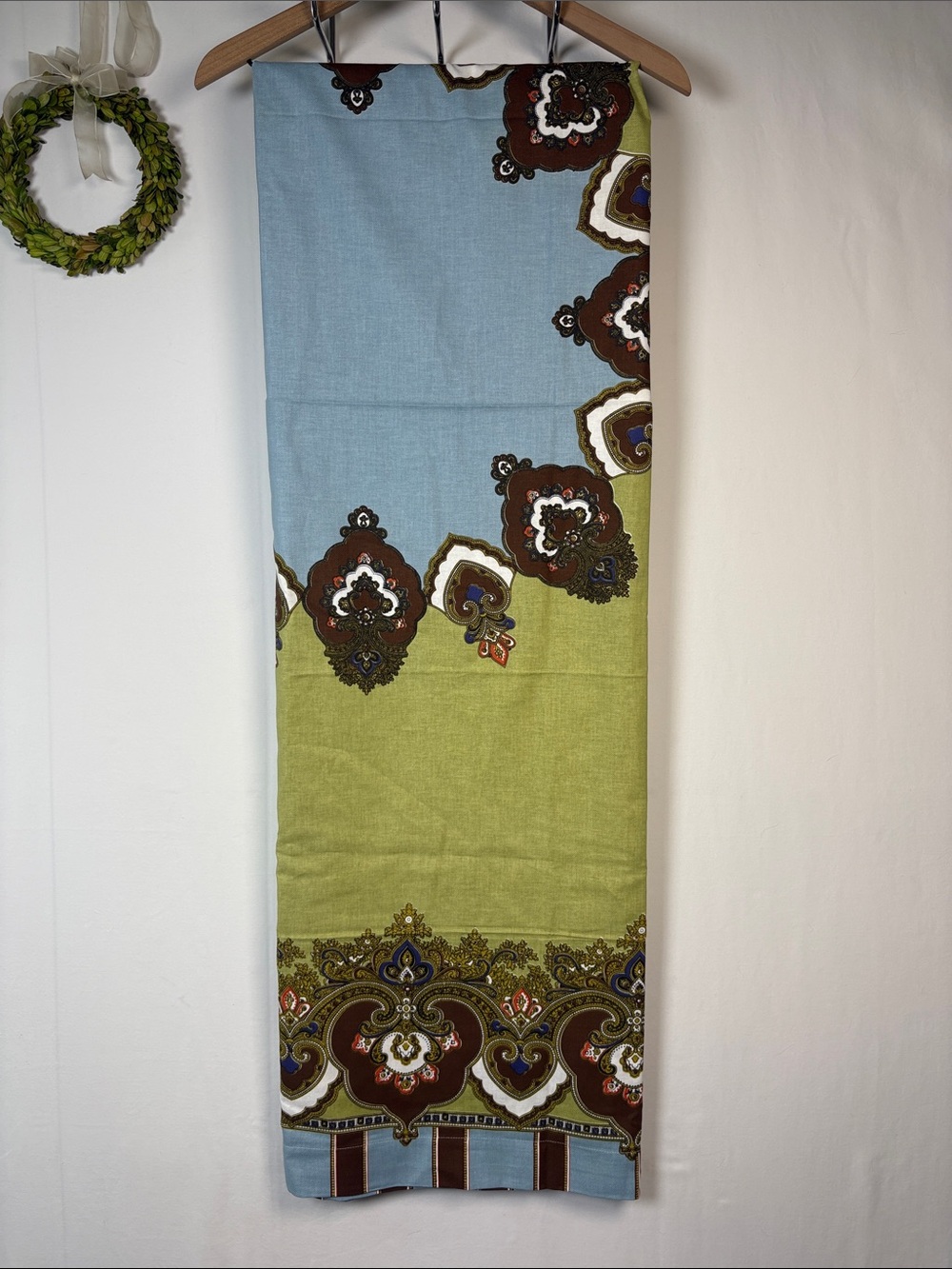 WILLIAMS SONOMA Cotton Mediterranean Print Design 70"x108" Tablecloth